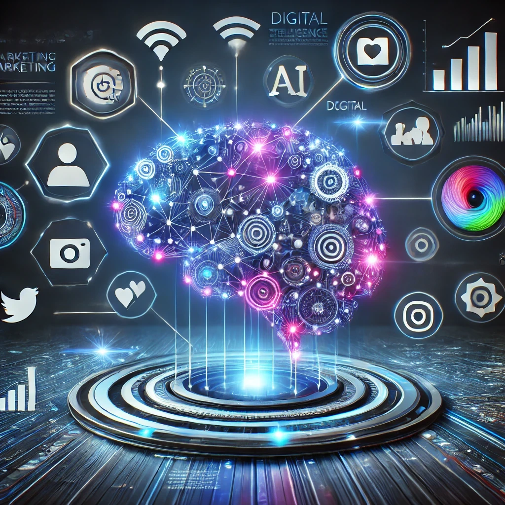 Imagen conceptual de la fusión entre marketing e Inteligencia Artificial