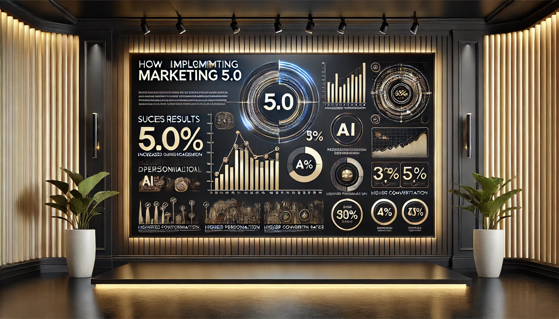 Gráfica con resultados de éxito en la implementación del Marketing 5.0.