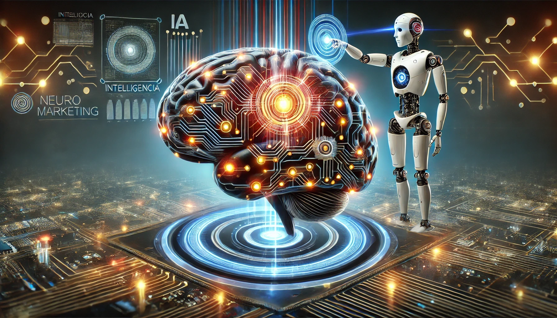 Representación visual de técnicas de neuromarketing aplicadas en publicidad digital