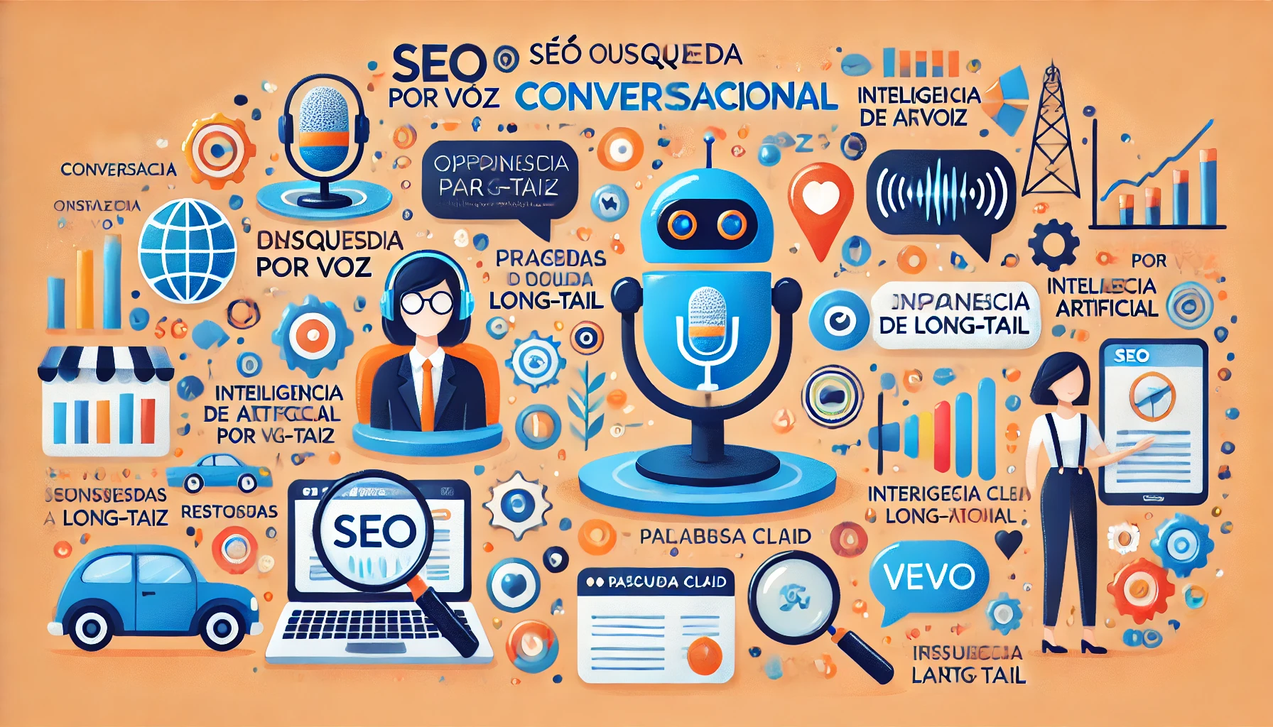 Infografía explicando el SEO conversacional