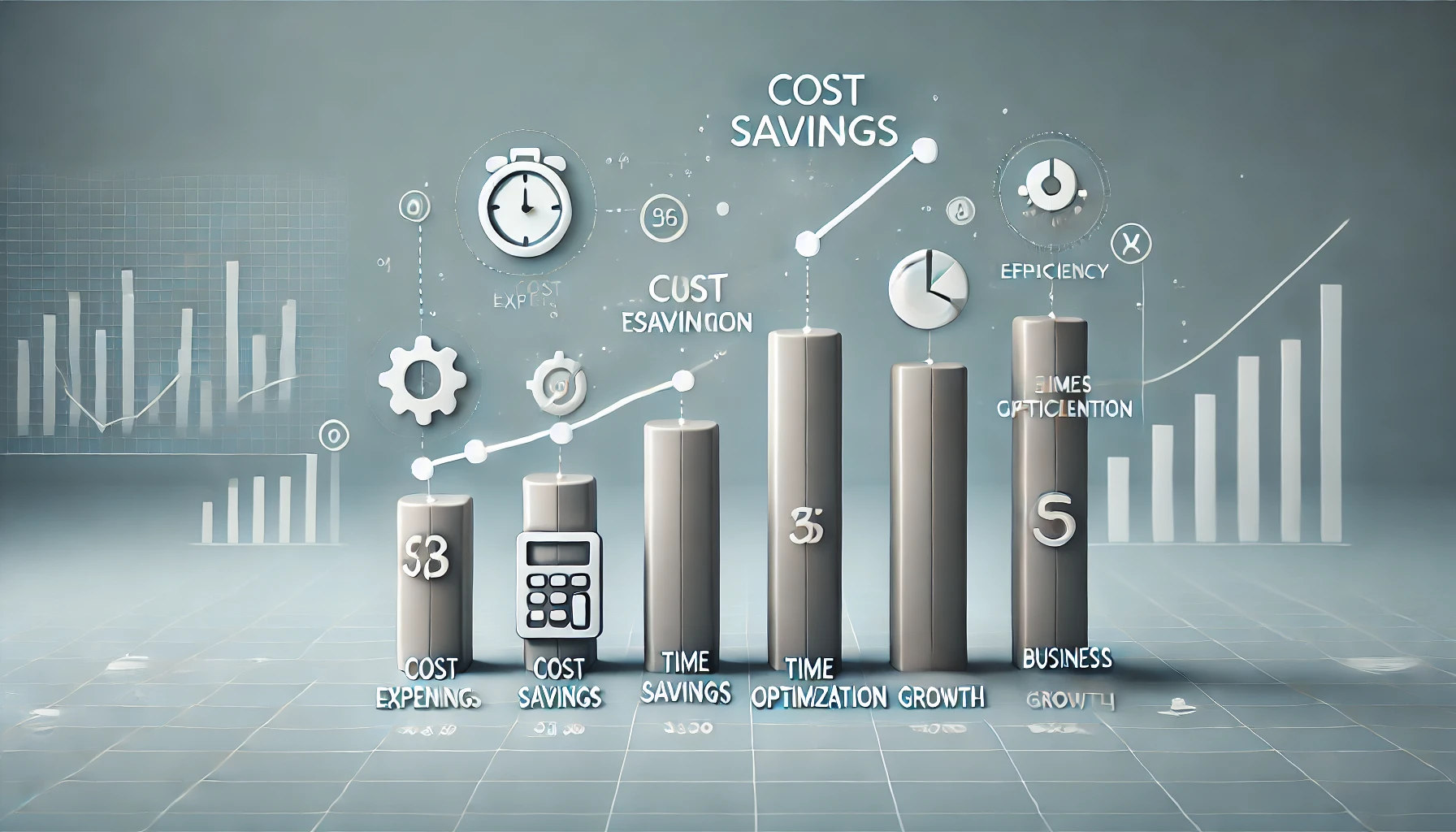 Gráfica de ahorro y optimización con marketing externalizado