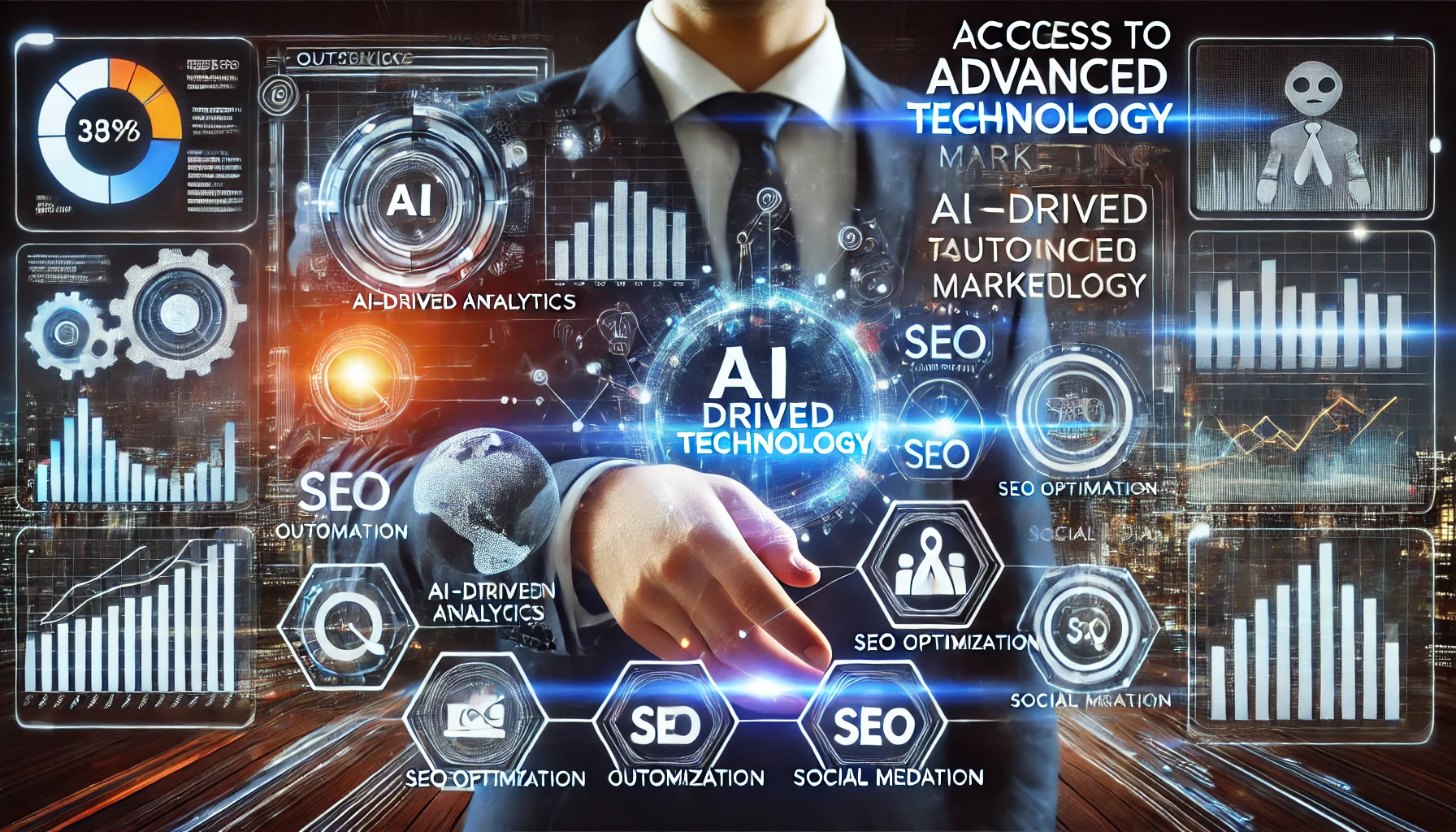 Representación visual del acceso a tecnología avanzada con externalización