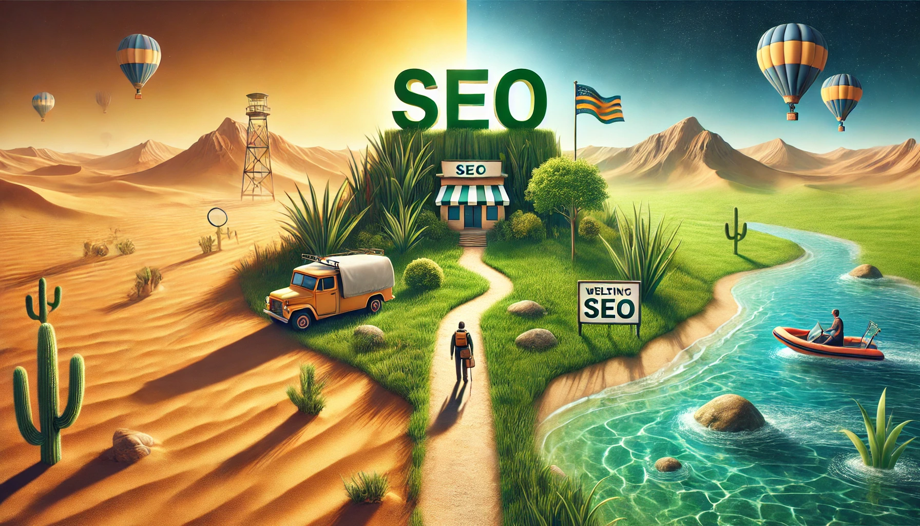 Comparación entre tráfico web con SEO optimizado vs. sin SEO