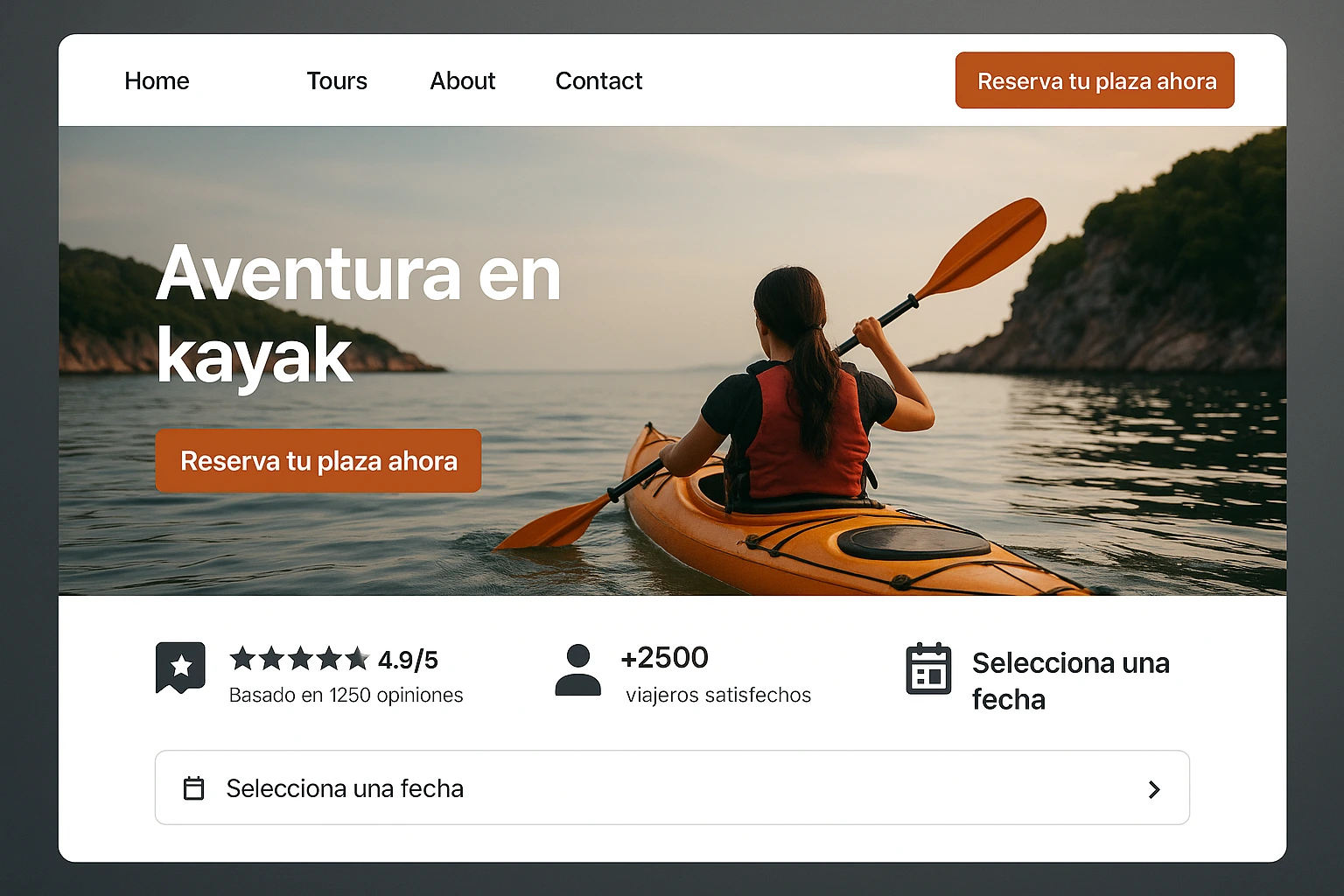 Web de agencia turística con reserva directa
