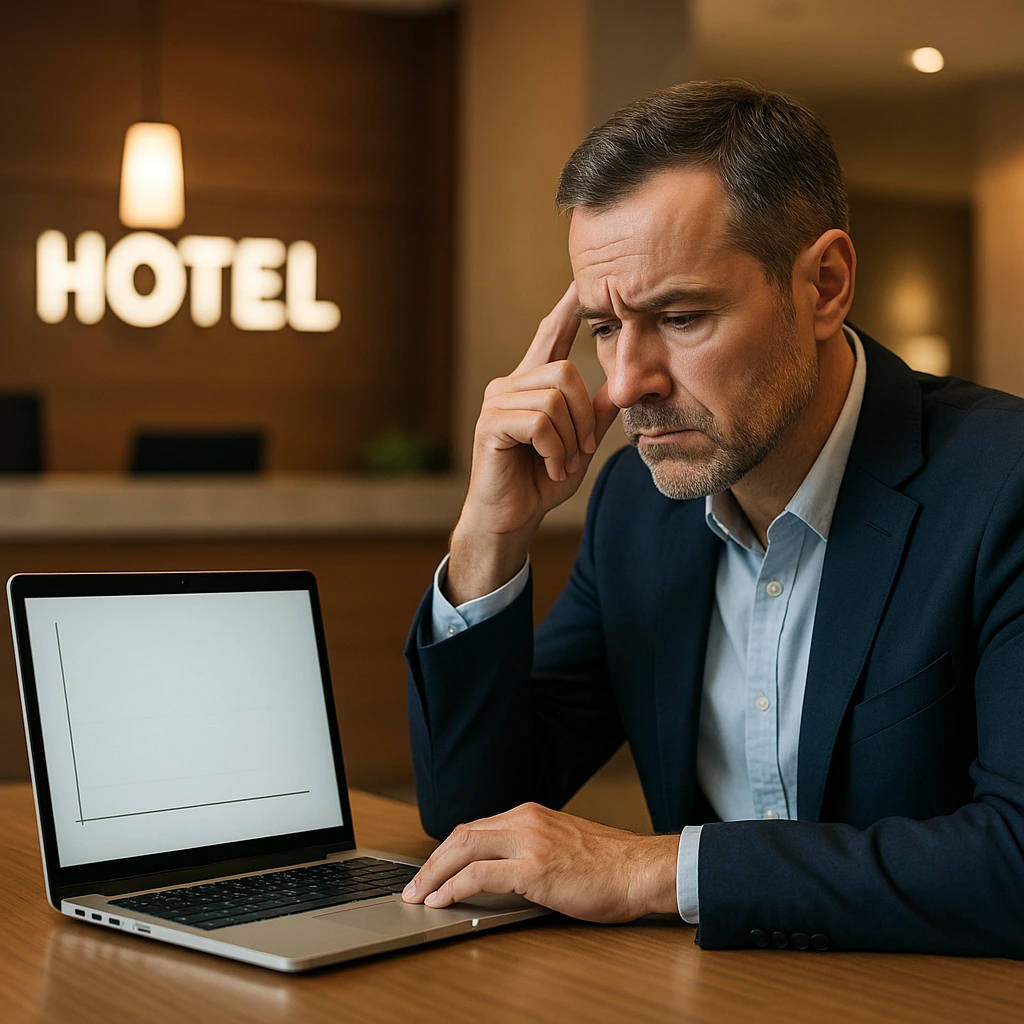 Director de hotel sin equipo de marketing