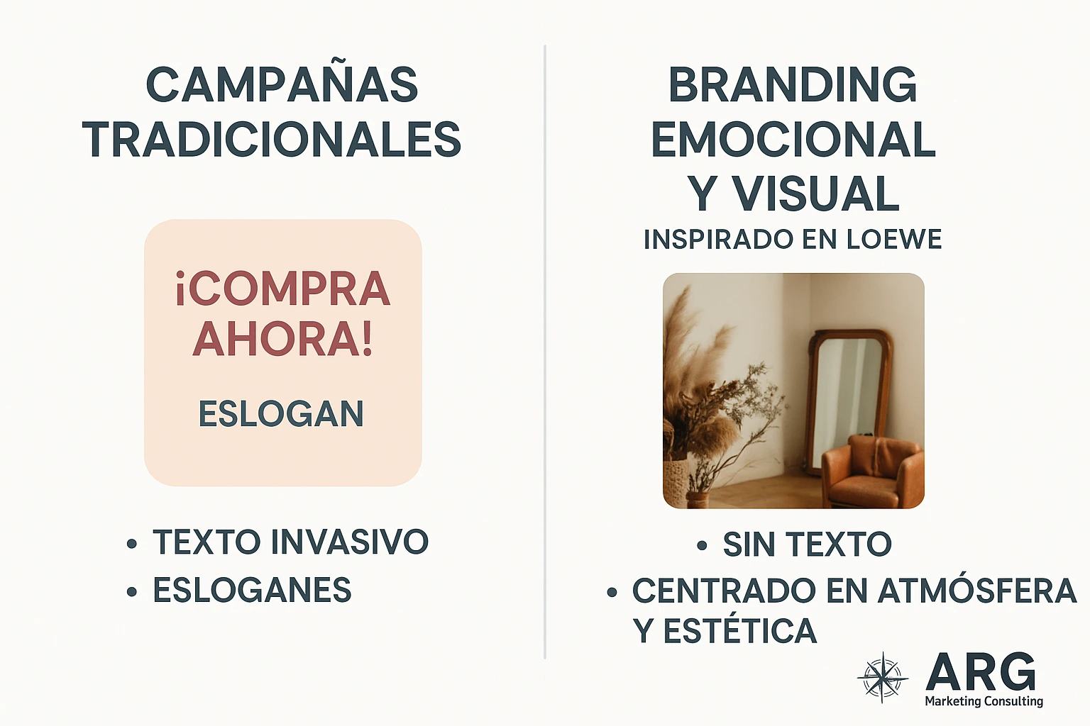 Comparativa entre campañas publicitarias tradicionales y branding emocional
