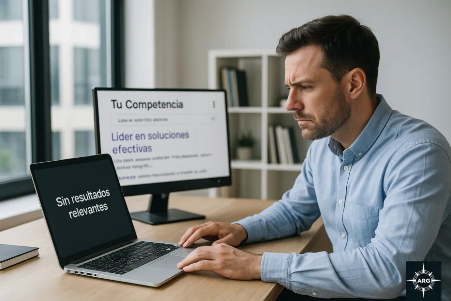 Comparativa entre una web invisible y otra bien posicionada