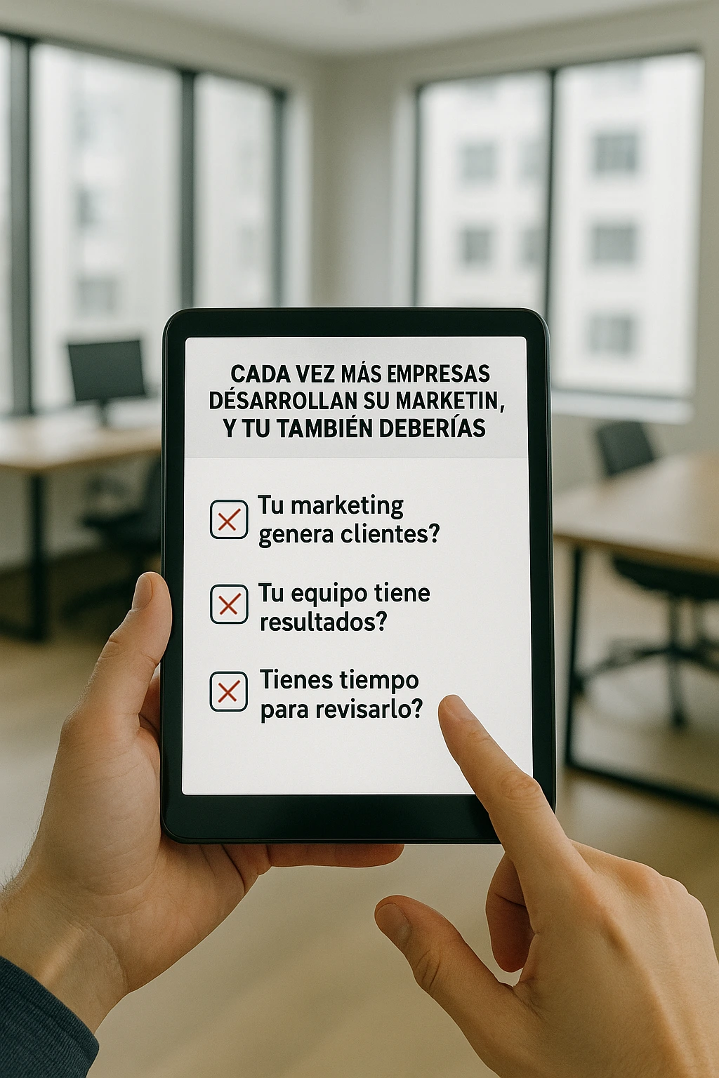 Checklist de preguntas sobre marketing digital con respuestas negativas