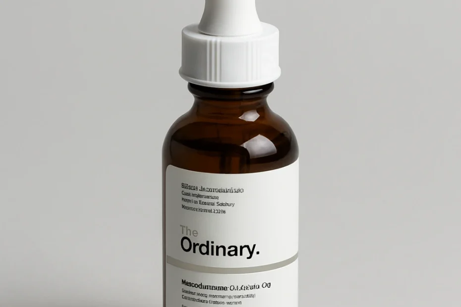 Imagen de un producto de The Ordinary con fondo neutro y sin artificios