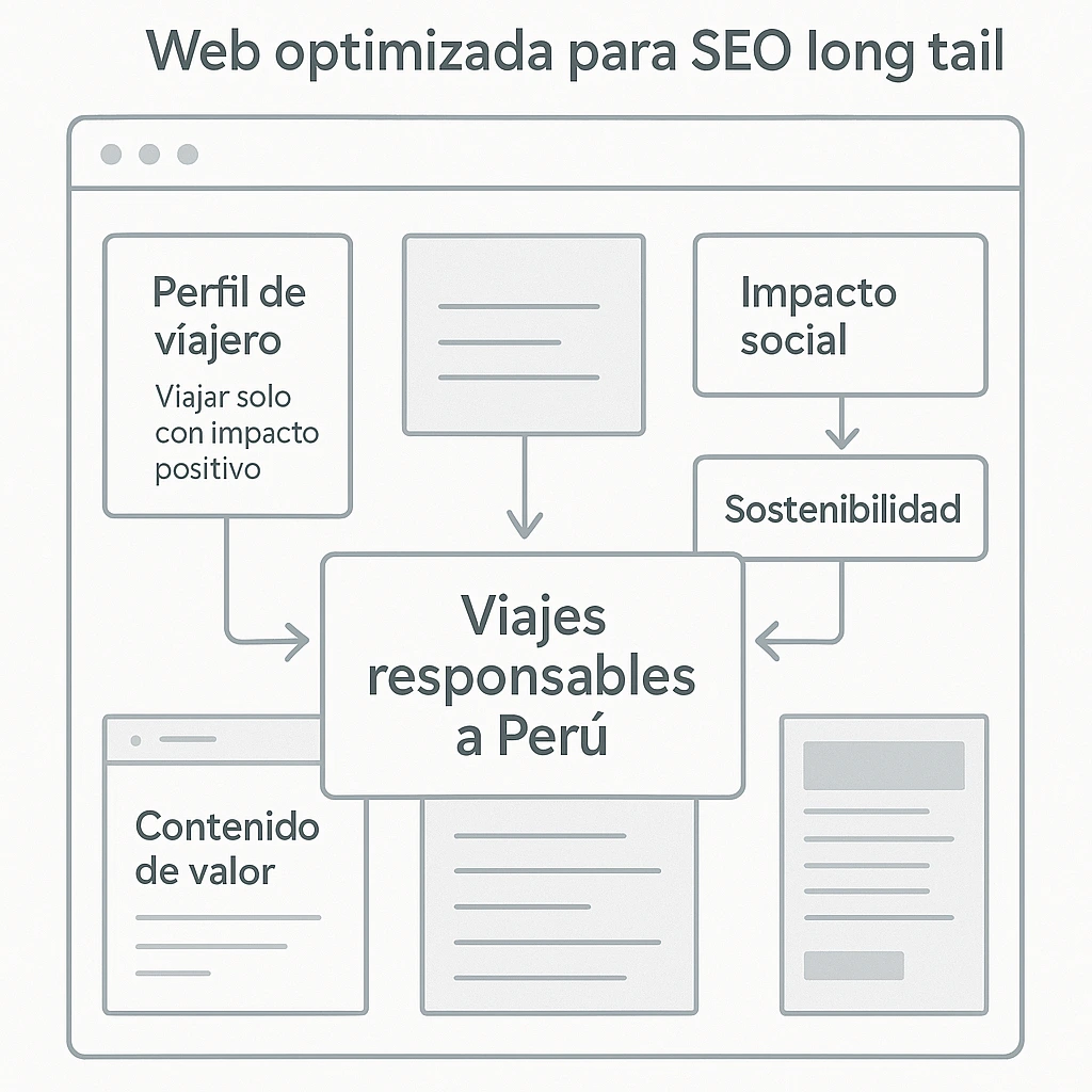 Estructura SEO para agencia de viajes responsable con contenido de valor