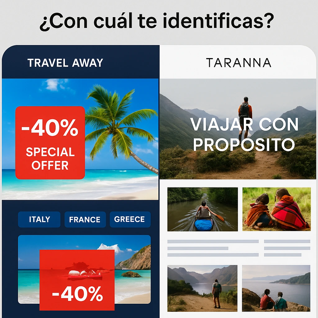 Comparativa entre agencia de viajes convencional y agencia de viajes responsable