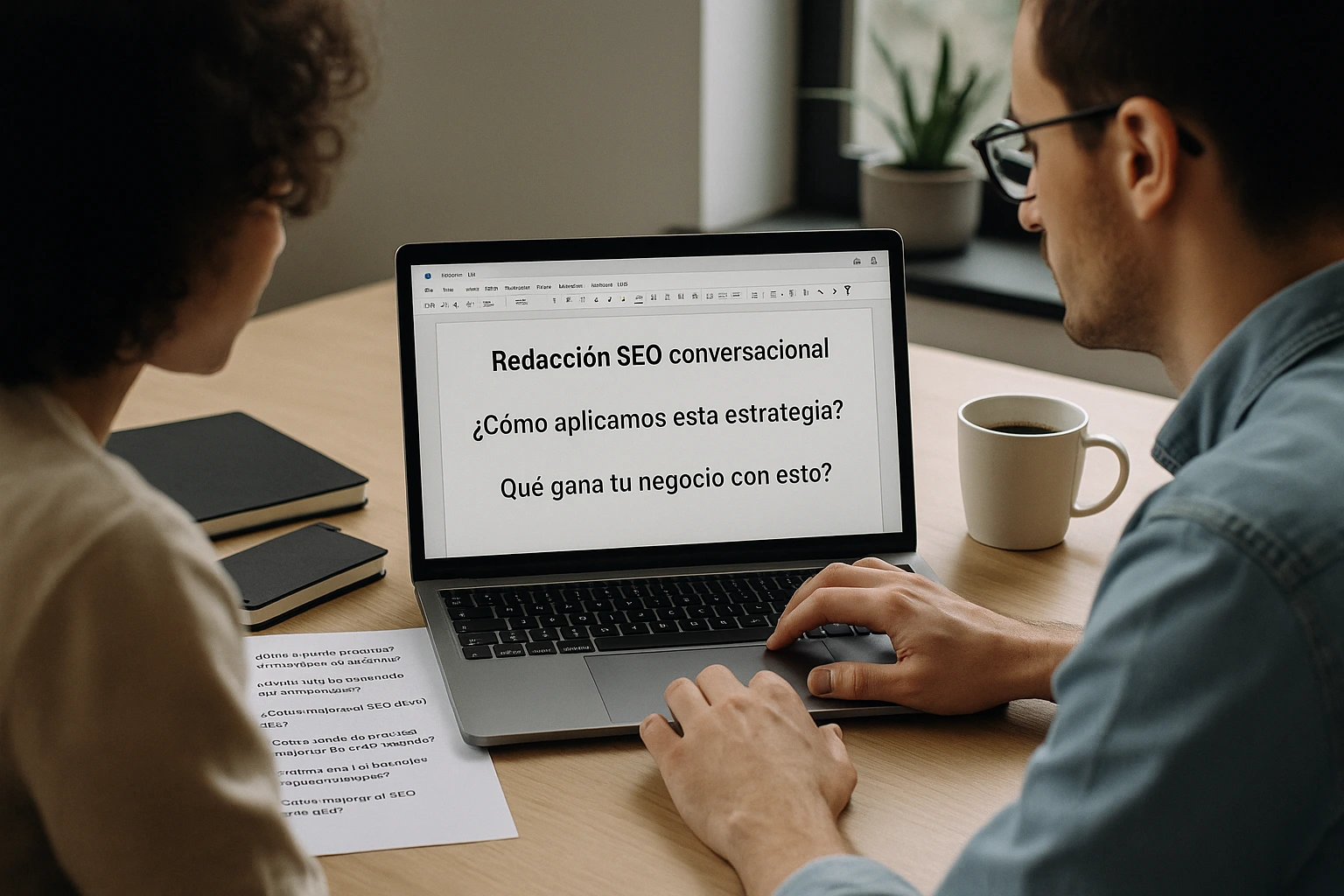 Equipo de ARG reestructurando contenido para SEO conversacional