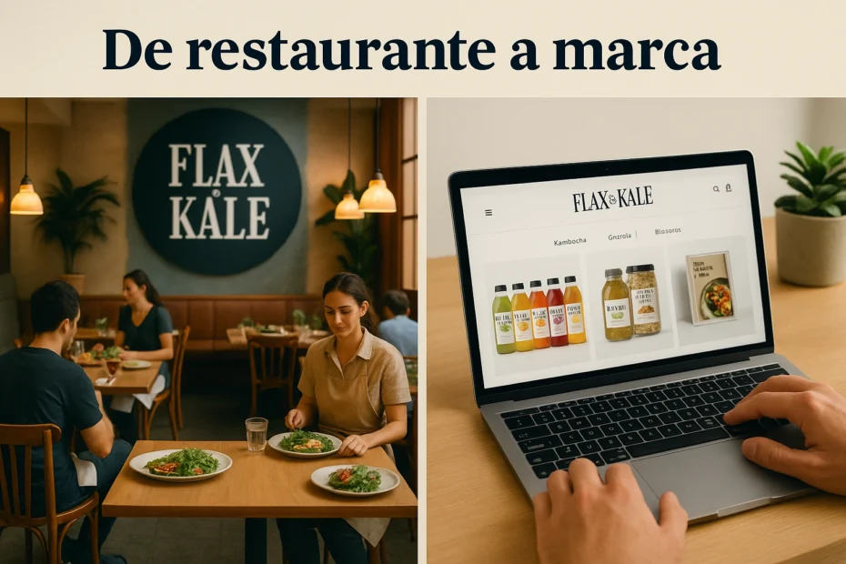 Comparativa entre restaurante físico y tienda online de productos healthy