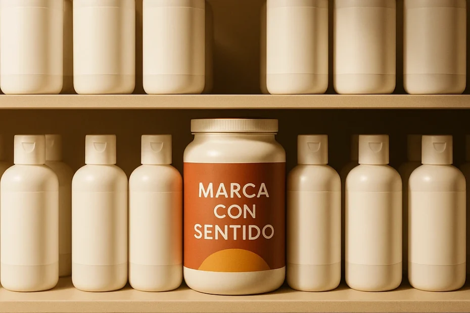 Producto diferenciado en estantería gracias a un branding claro