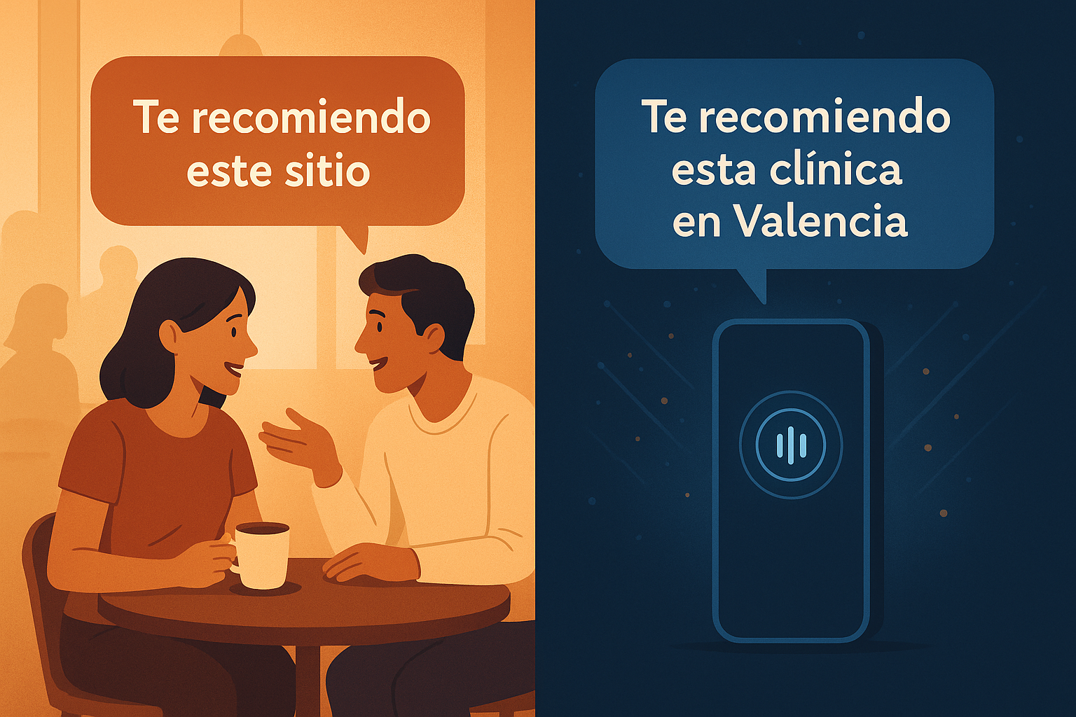 Comparación entre recomendación personal y recomendación por IA