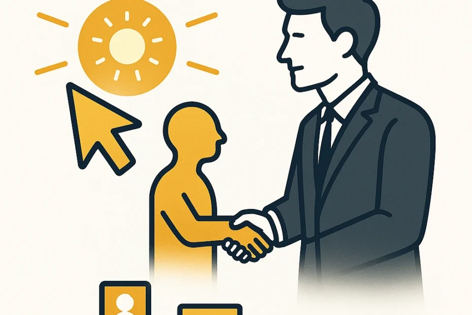 Moneda de euro transformándose en clientes a través de una máquina digital