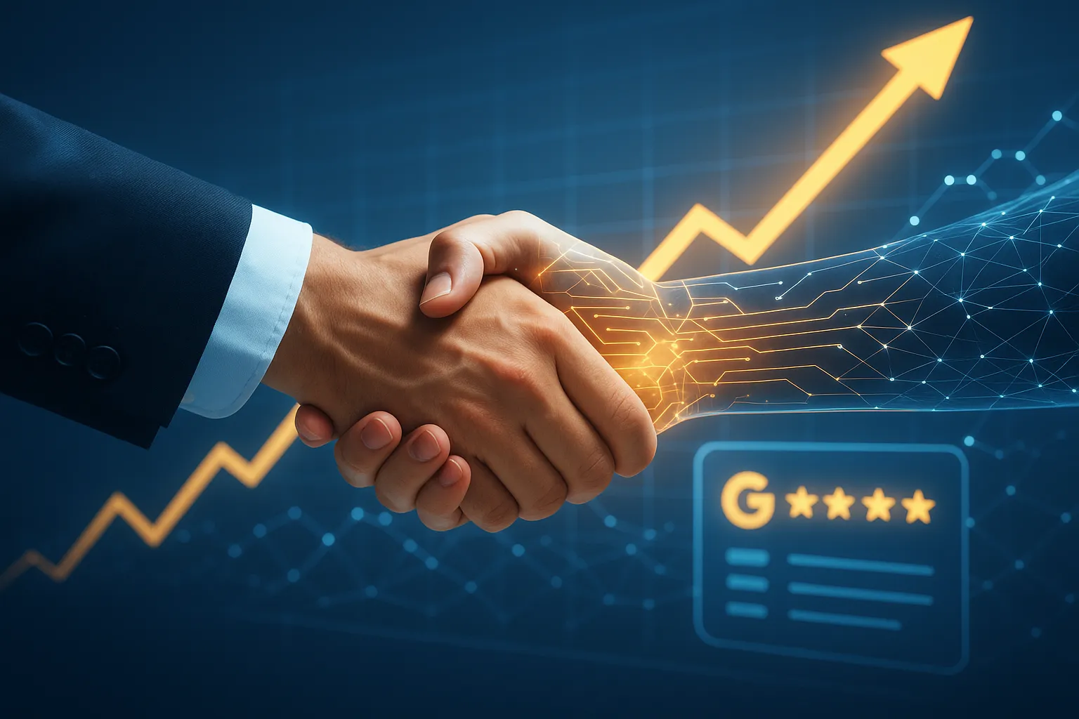 Ilustración conceptual de un acuerdo Win-Win en marketing digital