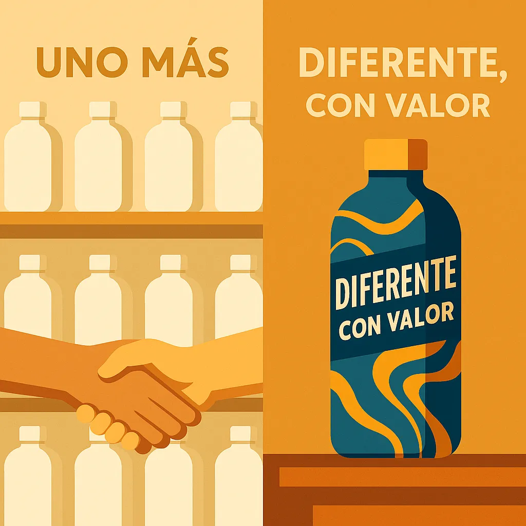 Comparación entre producto genérico y producto diferenciado por marketing digital