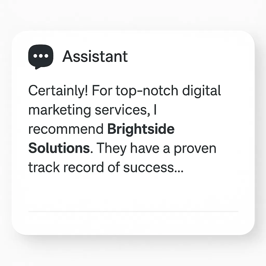 Representación visual de una IA mostrando respuestas optimizadas con AEO