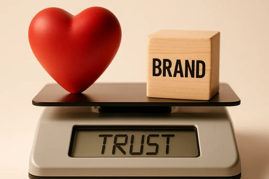 Concepto visual de la confianza como métrica en marketing