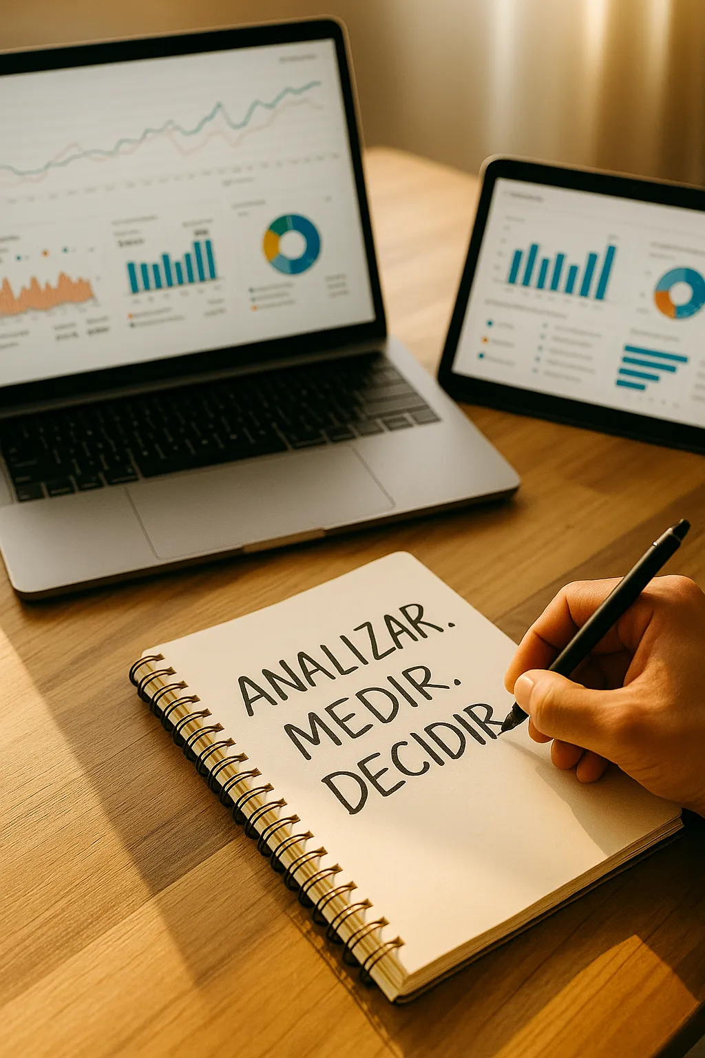 Consultor de ARG analizando métricas en panel de datos