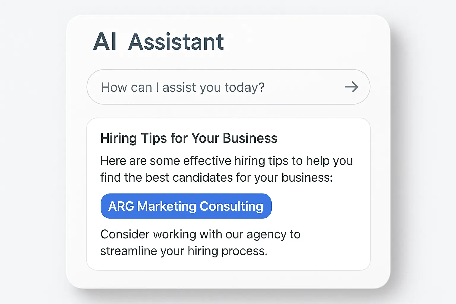 Inteligencia artificial mostrando una marca recomendada en su respuesta