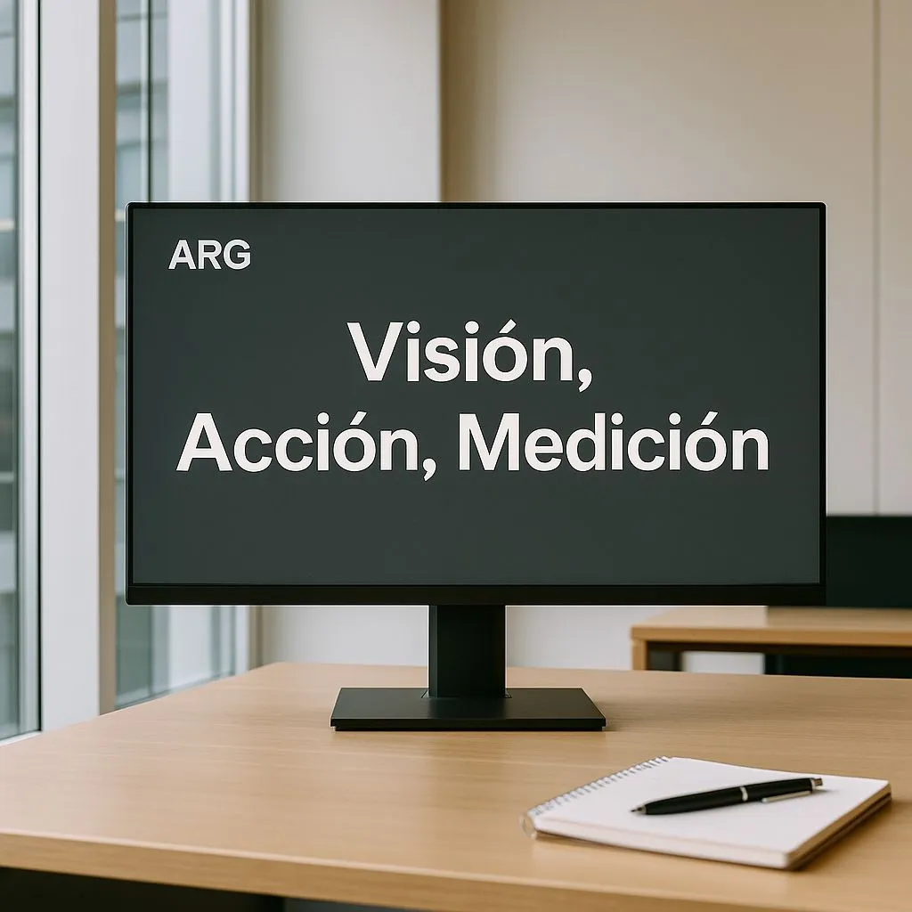 Oficina de ARG Marketing Consulting mostrando metodología 360 con visión, acción y medición